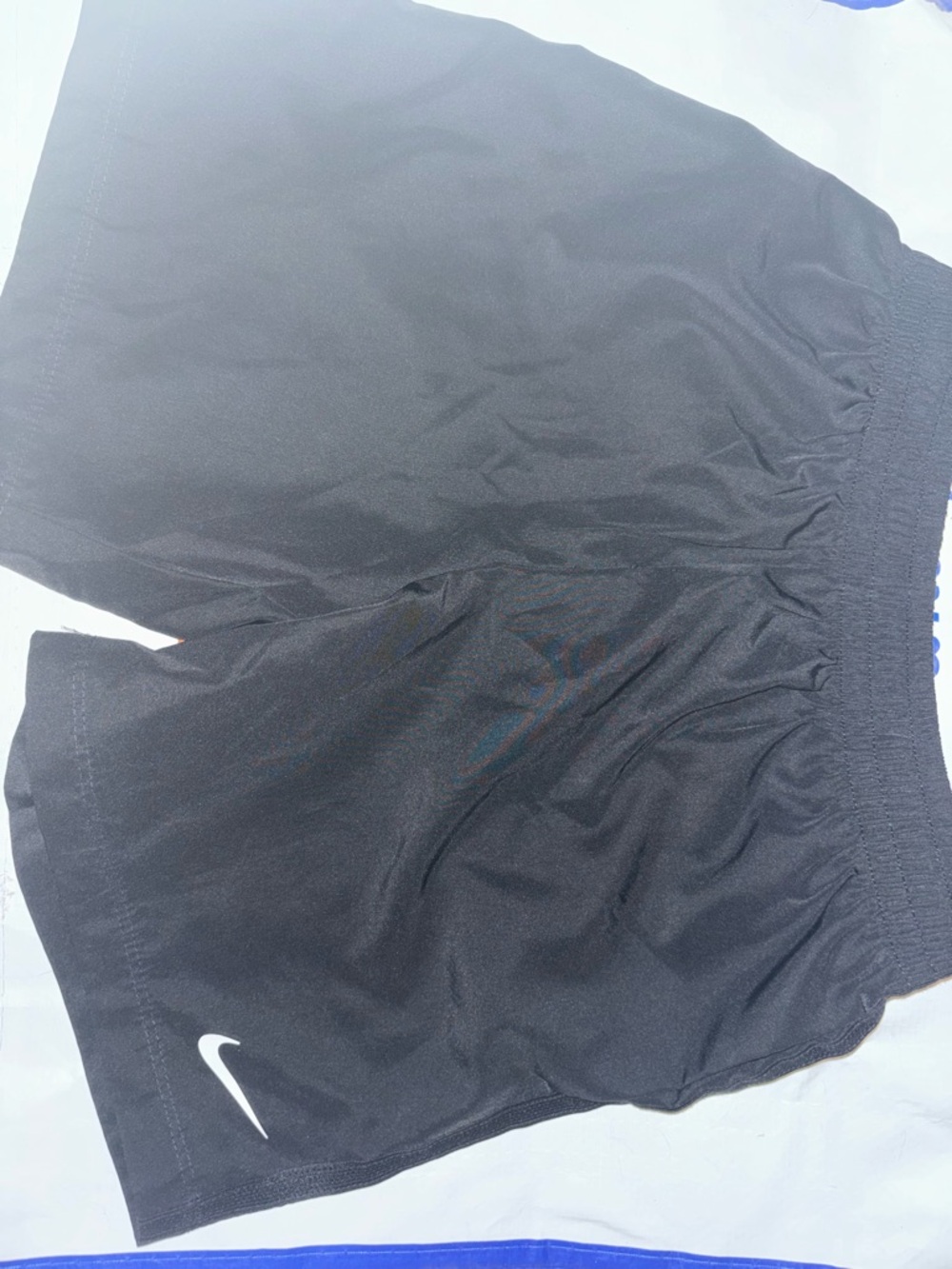Nike Black Dri-FIT Training Shorts with White Swoosh